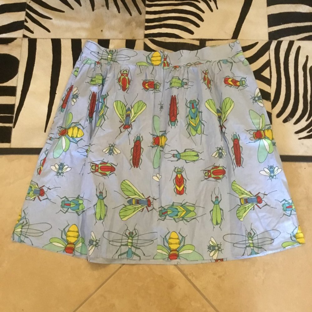 Unique Vintage Retrolicious Insect print skirt size 2x New
